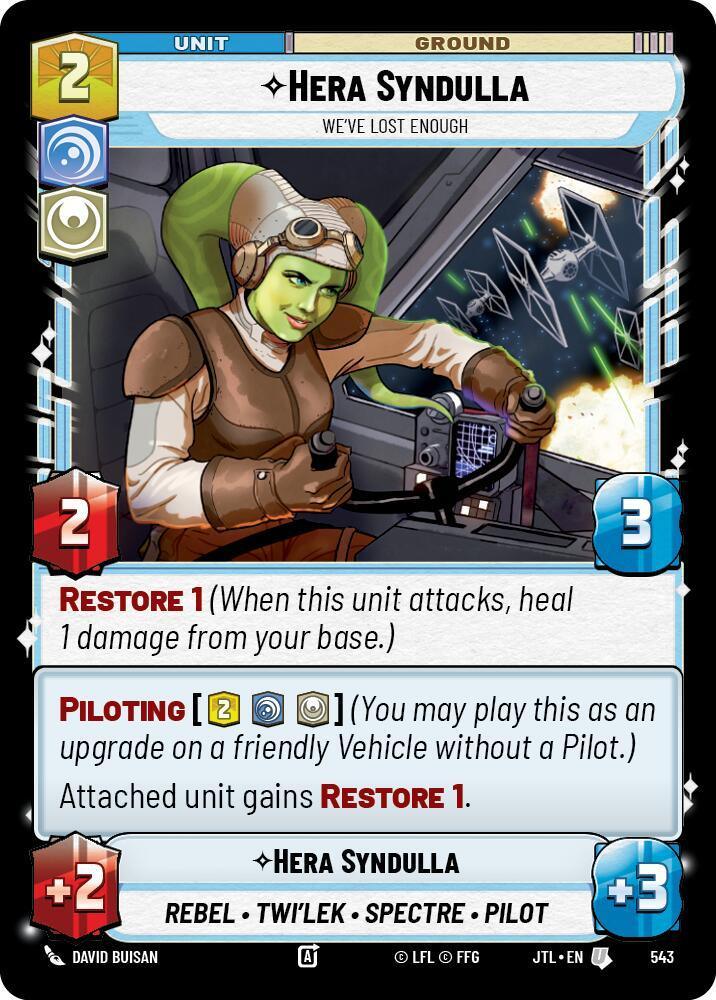  Hera Syndulla - We've Lost Enough (Foil) (543) [Jump to Lightspeed] - Trading Card World