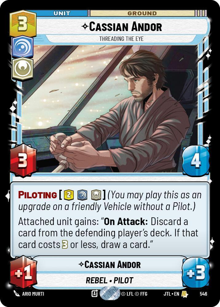  Cassian Andor - Threading the Eye (Foil) (546) [Jump to Lightspeed] - Trading Card World