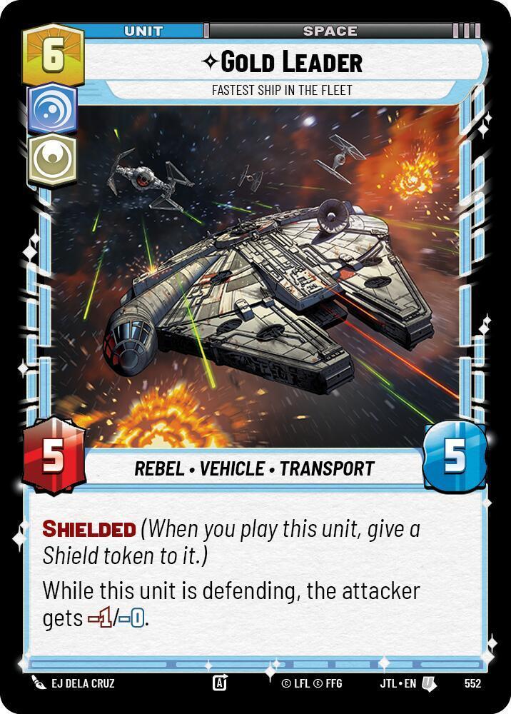  Gold Leader - Fastest Ship in the Fleet (Foil) (552) [Jump to Lightspeed] - Trading Card World