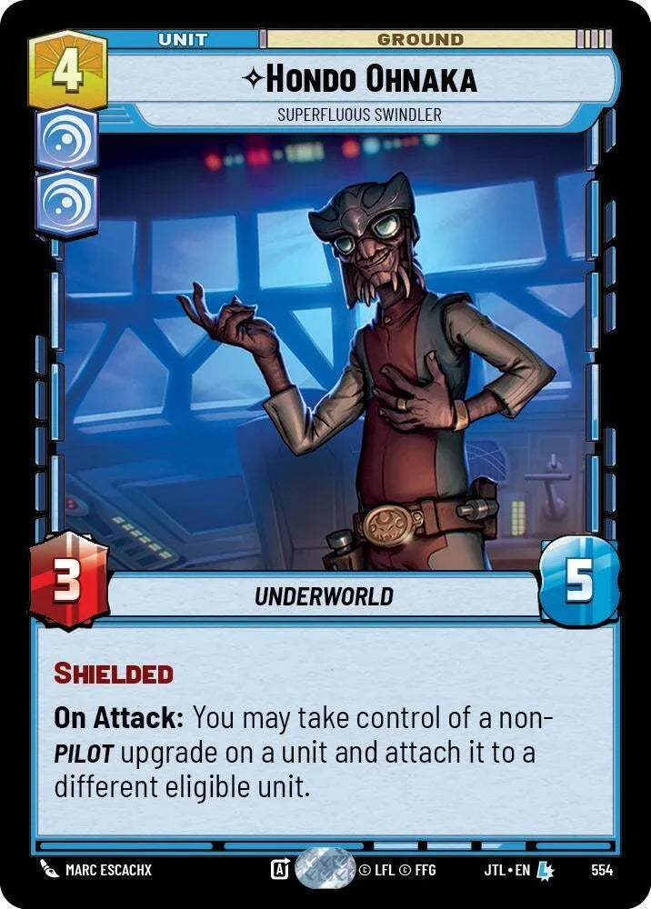  Hondo Ohnaka - Superfluous Swindler (Foil) (554) [Jump to Lightspeed] - Trading Card World