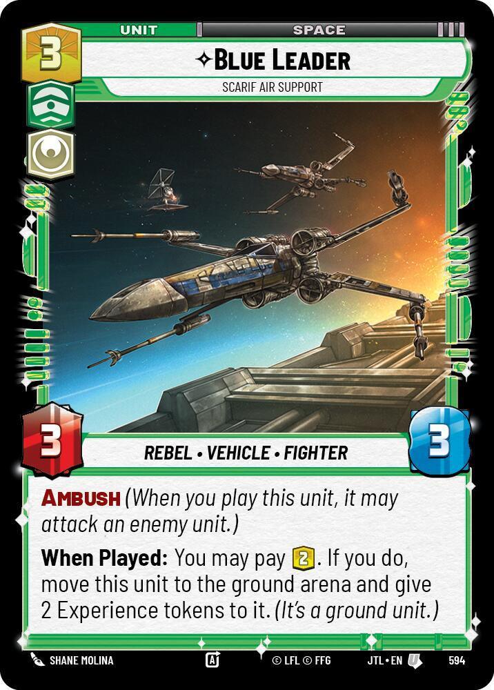  Blue Leader - Scarif Air Support (Foil) (594) [Jump to Lightspeed] - Trading Card World