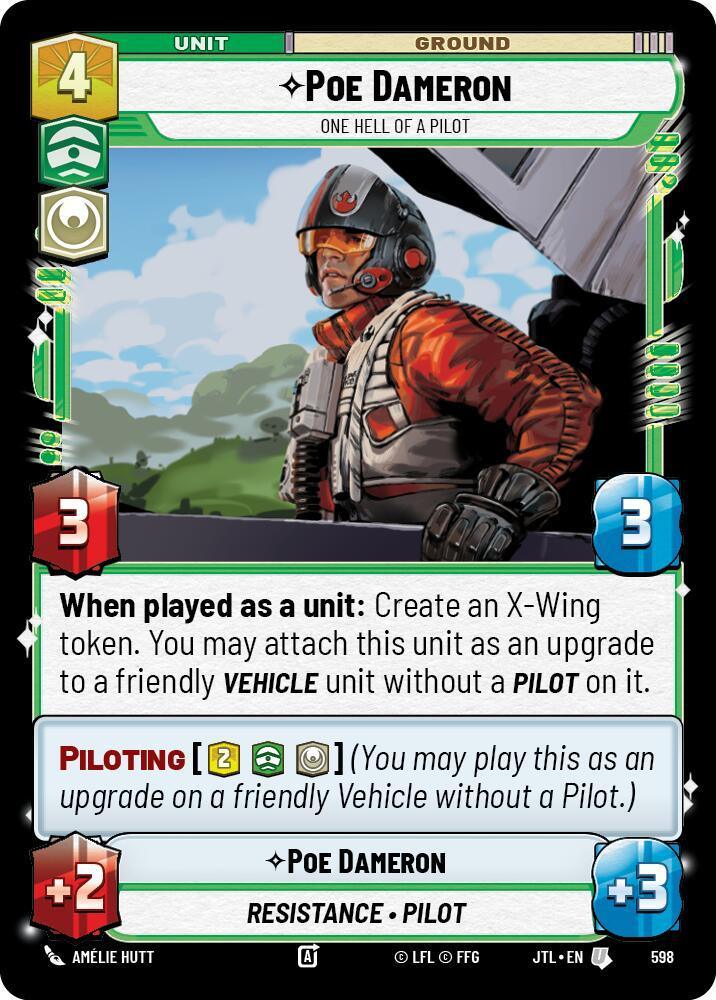  Poe Dameron - One Hell of a Pilot (Foil) (598) [Jump to Lightspeed] - Trading Card World