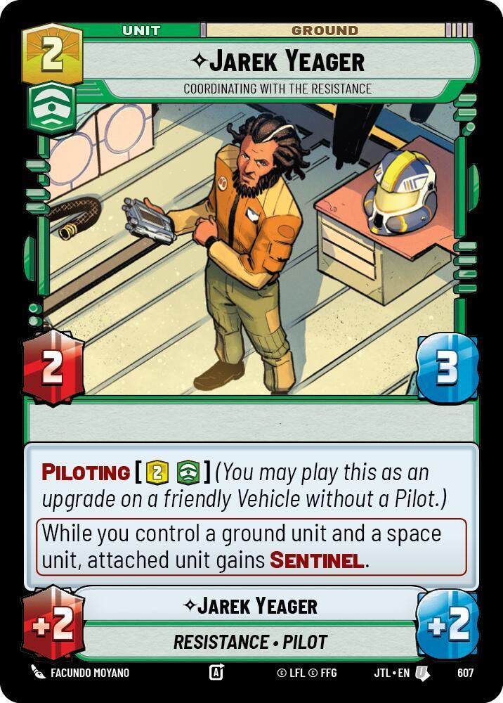  Jarek Yeager - Coordinating With The Resistance (Foil) (607) [Jump to Lightspeed] - Trading Card World