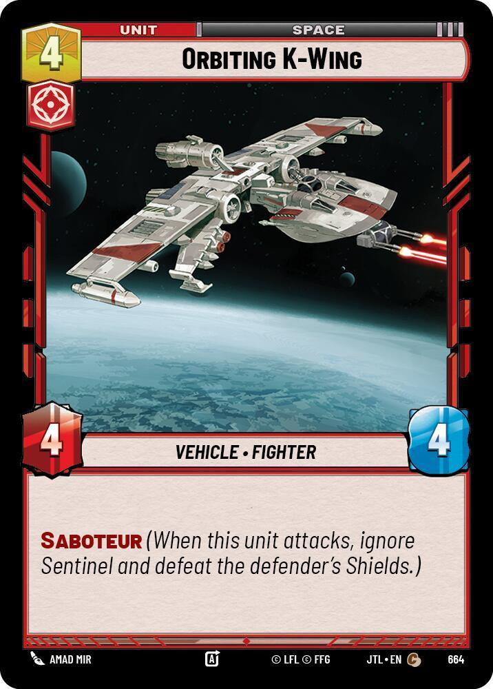  Orbiting K-Wing (Foil) (664) [Jump to Lightspeed] - Trading Card World