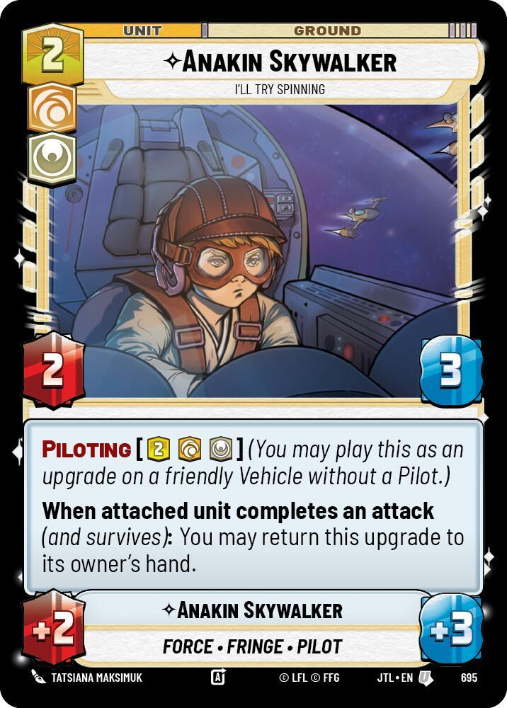  Anakin Skywalker - I'll Try Spinning (Foil) (695) [Jump to Lightspeed] - Trading Card World