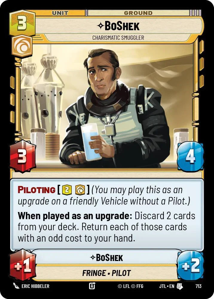  BoShek - Charismatic Smuggler (Foil) (713) [Jump to Lightspeed] - Trading Card World