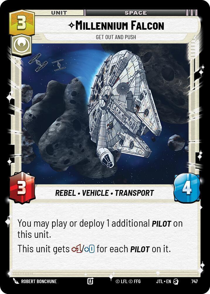  Millennium Falcon - Get Out And Push (Foil) (747) [Jump to Lightspeed] - Trading Card World