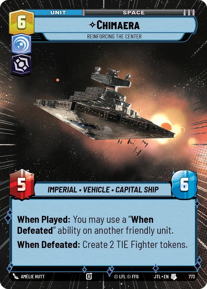  Chimaera - Reinforcing the Center (Hyperspace Foil) (773) [Jump to Lightspeed] - Trading Card World