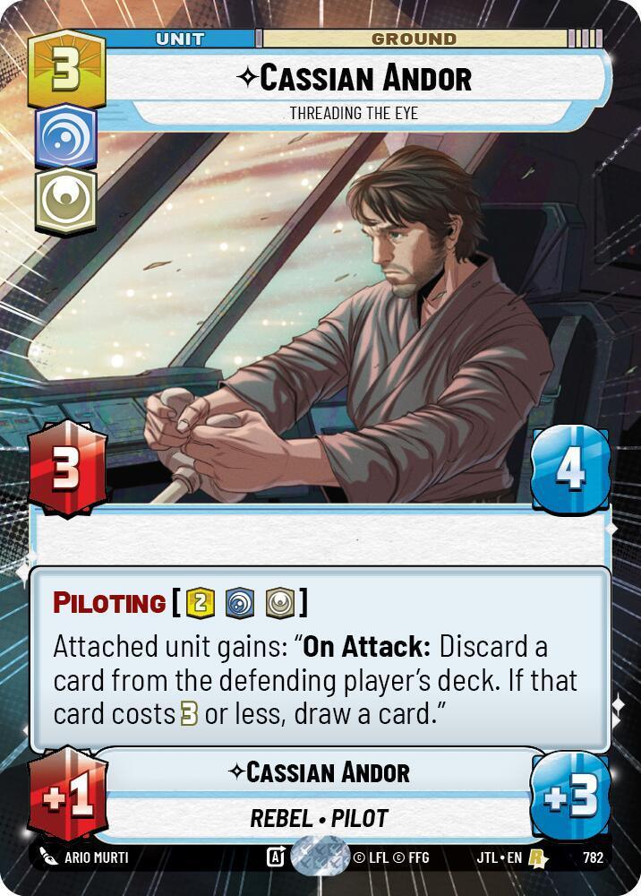  Cassian Andor - Threading the Eye (Hyperspace Foil) (782) [Jump to Lightspeed] - Trading Card World