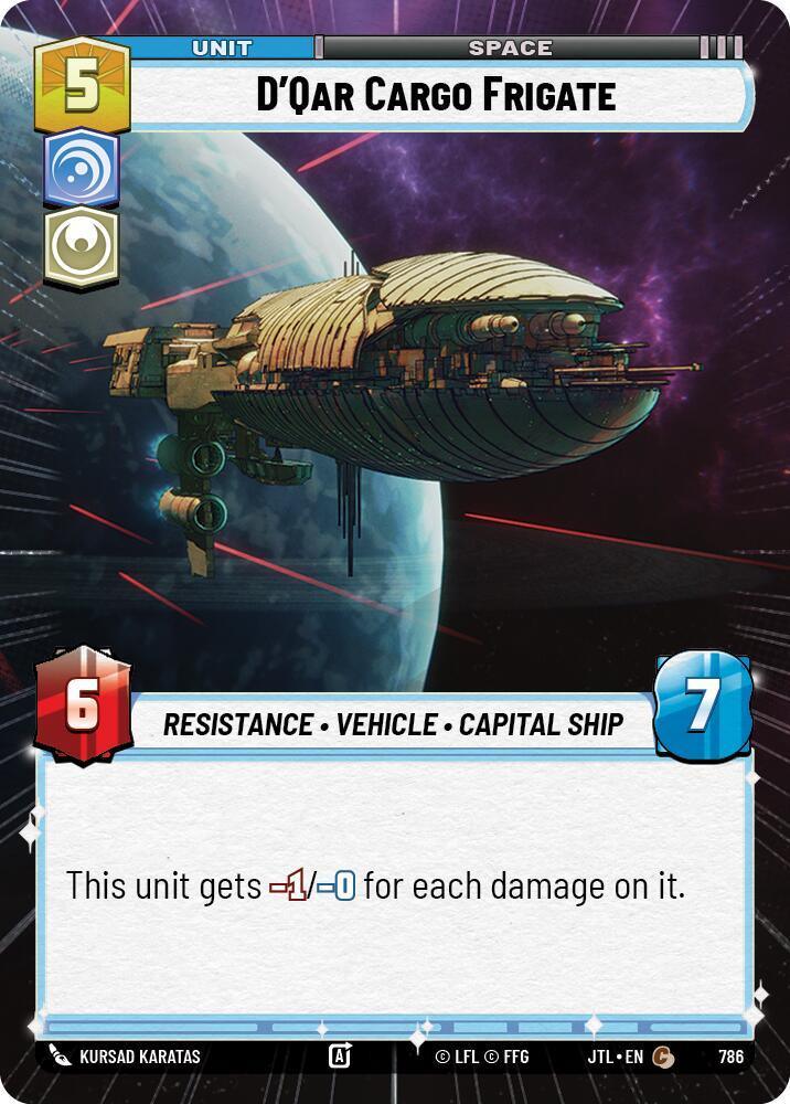  D'Qar Cargo Frigate (Hyperspace Foil) (786) [Jump to Lightspeed] - Trading Card World