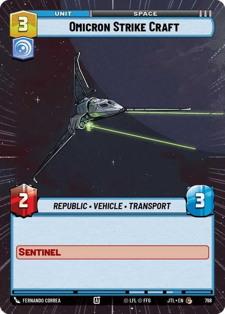  Omicron Strike Craft (Hyperspace Foil) (798) [Jump to Lightspeed] - Trading Card World