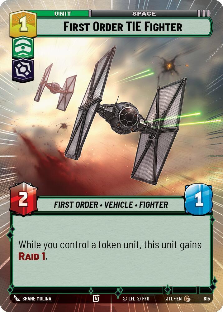  First Order TIE Fighter (Hyperspace Foil) (815) [Jump to Lightspeed] - Trading Card World