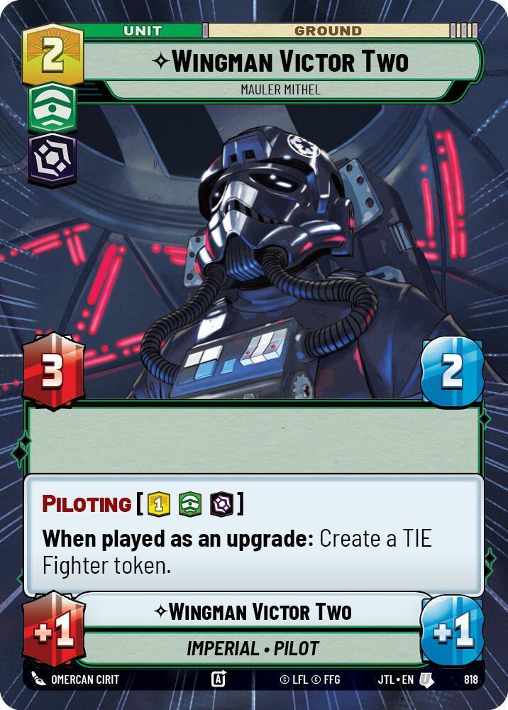  Wingman Victor Two - Mauler Mithel (Hyperspace Foil) (818) [Jump to Lightspeed] - Trading Card World