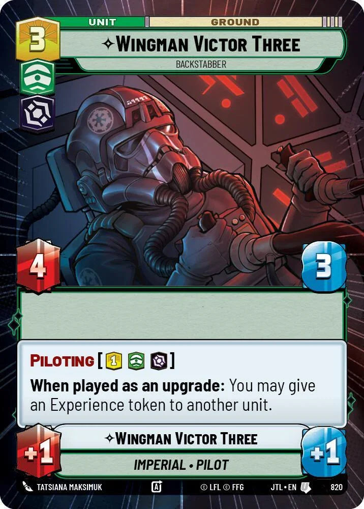  Wingman Victor Three - Backstabber (Hyperspace Foil) (820) [Jump to Lightspeed] - Trading Card World