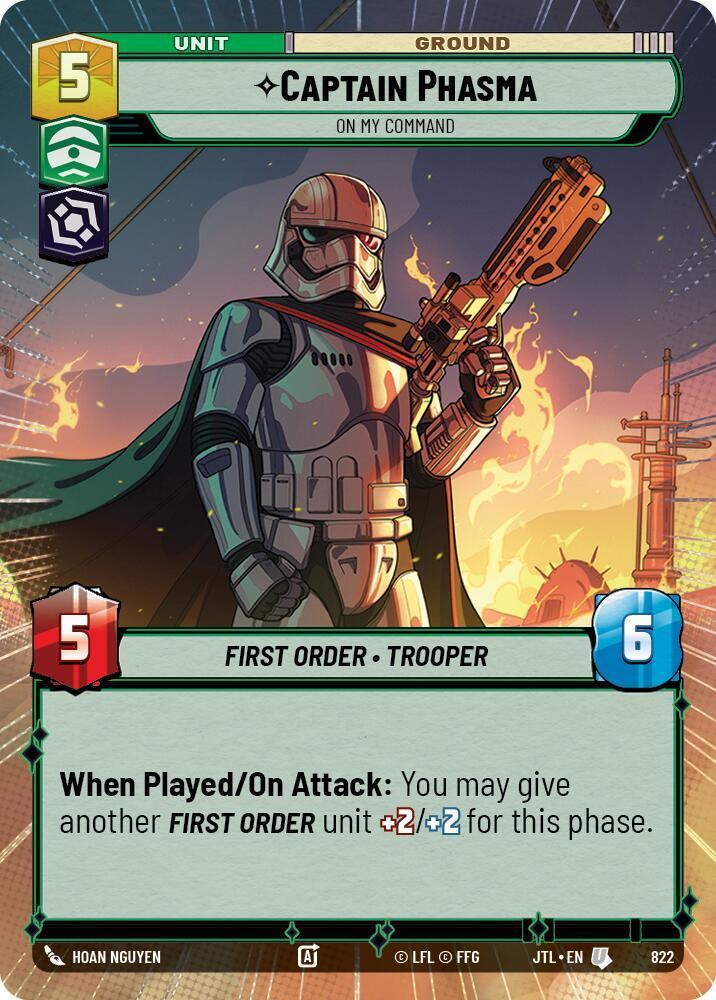  Captain Phasma - On My Command (Hyperspace Foil) (822) [Jump to Lightspeed] - Trading Card World