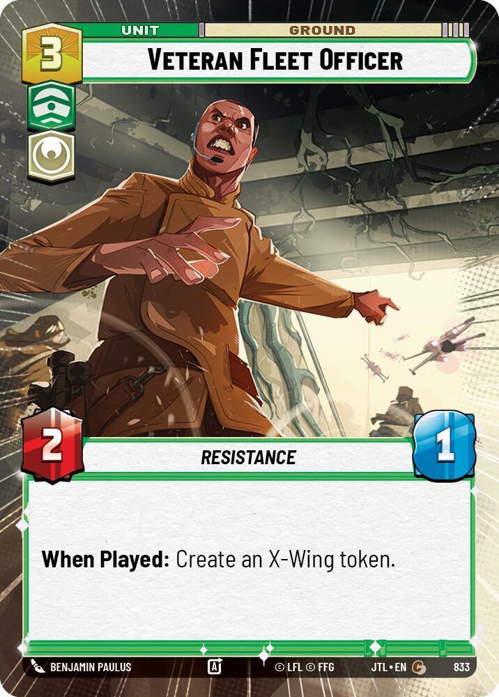  Veteran Fleet Officer (Hyperspace Foil) (833) [Jump to Lightspeed] - Trading Card World
