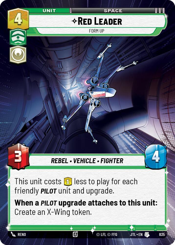  Red Leader - Form Up (Hyperspace Foil) (835) [Jump to Lightspeed] - Trading Card World
