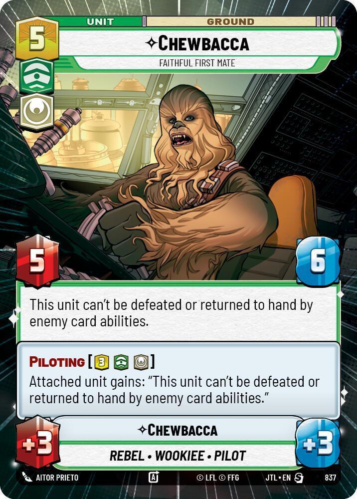  Chewbacca - Faithful First Mate (Hyperspace Foil) (837) [Jump to Lightspeed] - Trading Card World