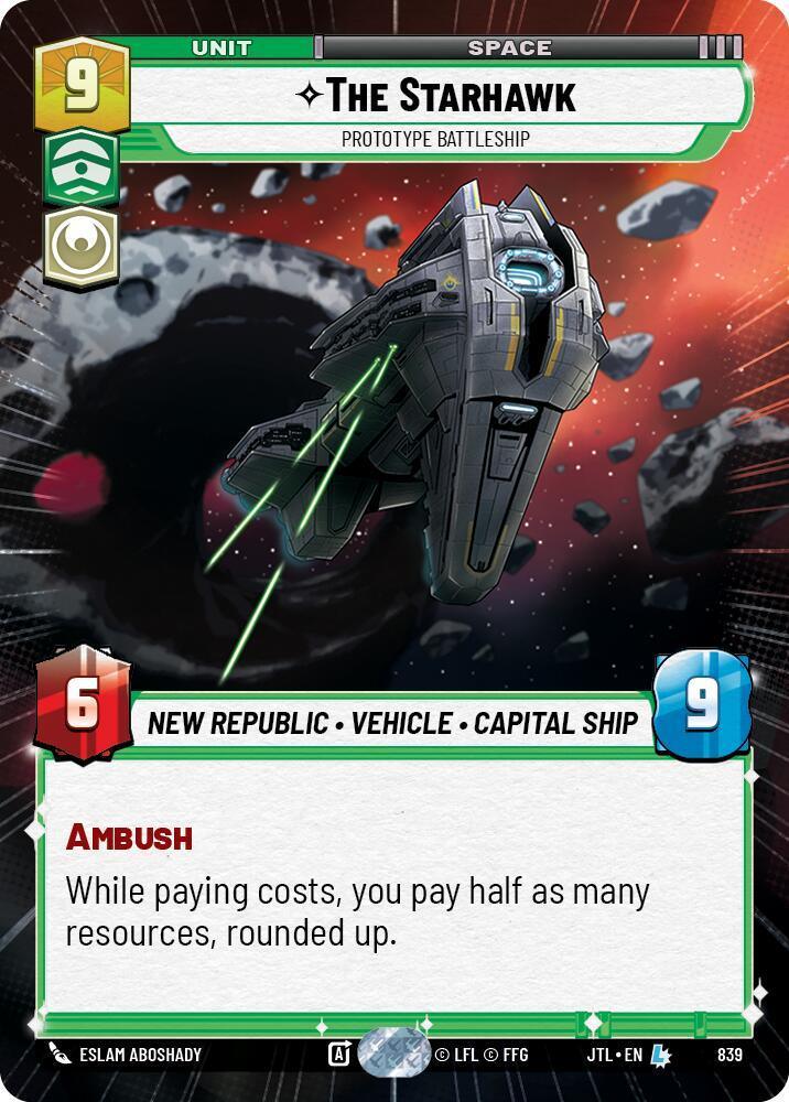  The Starhawk - Prototype Battleship (Hyperspace Foil) (839) [Jump to Lightspeed] - Trading Card World