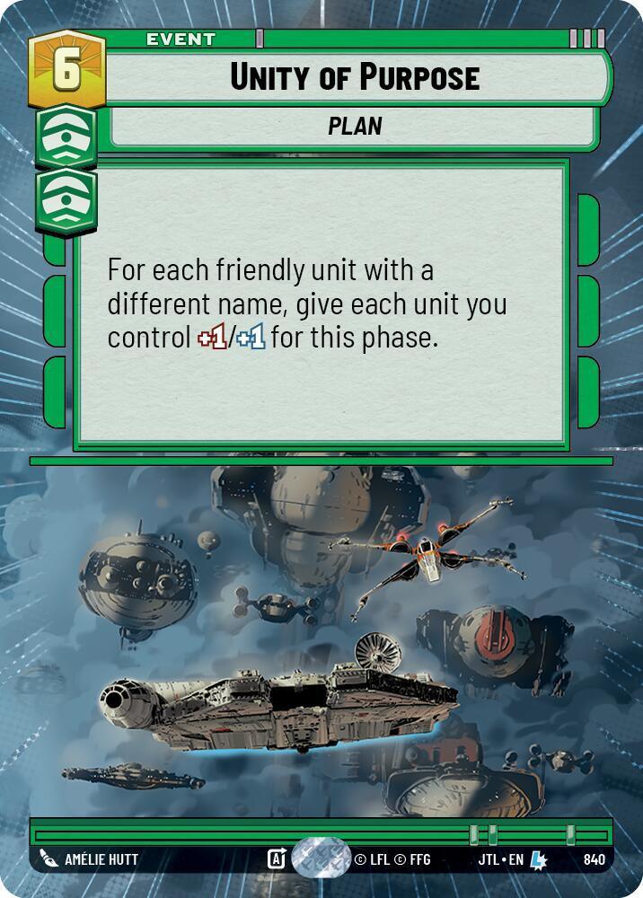  Unity of Purpose (Hyperspace Foil) (840) [Jump to Lightspeed] - Trading Card World
