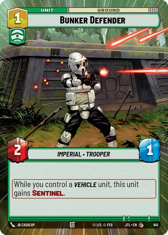  Bunker Defender (Hyperspace Foil) (841) [Jump to Lightspeed] - Trading Card World