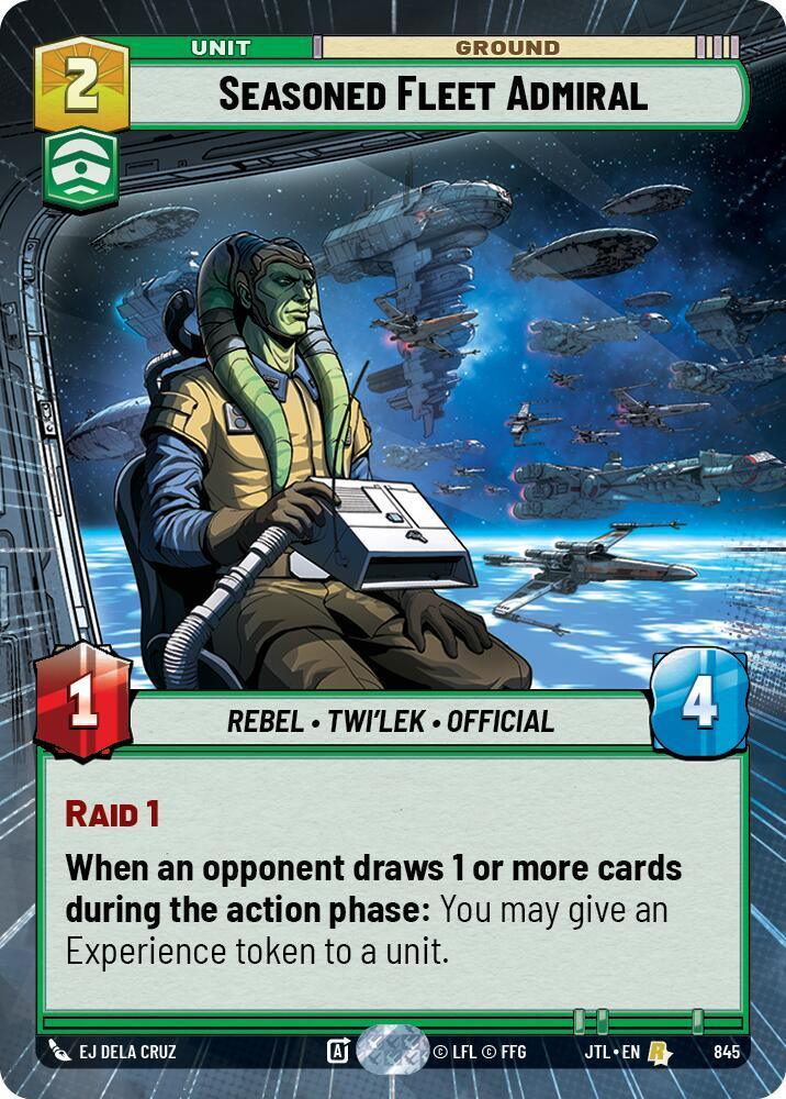  Seasoned Fleet Admiral (Hyperspace Foil) (845) [Jump to Lightspeed] - Trading Card World