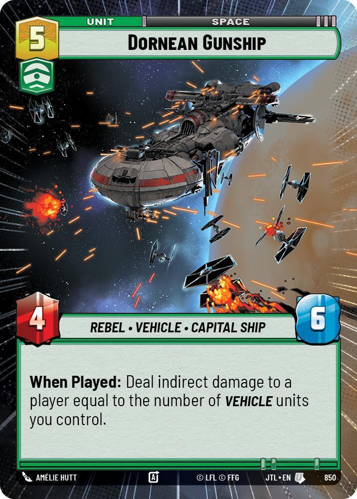  Dornean Gunship (Hyperspace Foil) (850) [Jump to Lightspeed] - Trading Card World