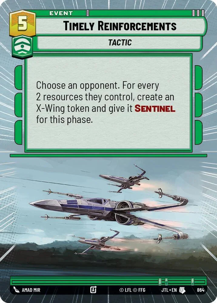  Timely Reinforcements (Hyperspace Foil) (864) [Jump to Lightspeed] - Trading Card World
