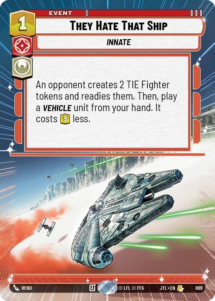  They Hate That Ship (Hyperspace Foil) (889) [Jump to Lightspeed] - Trading Card World