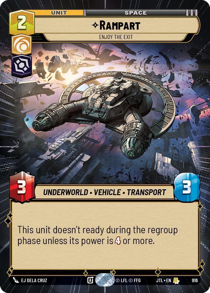  Rampart - Enjoy the Exit (Hyperspace Foil) (916) [Jump to Lightspeed] - Trading Card World