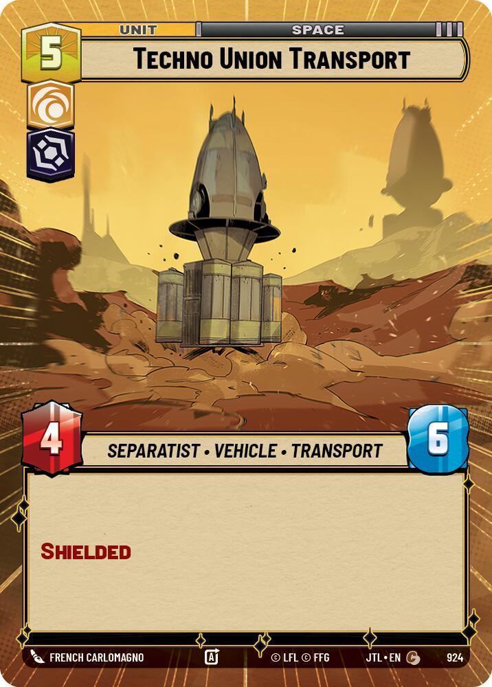  Techno Union Transport (Hyperspace Foil) (924) [Jump to Lightspeed] - Trading Card World