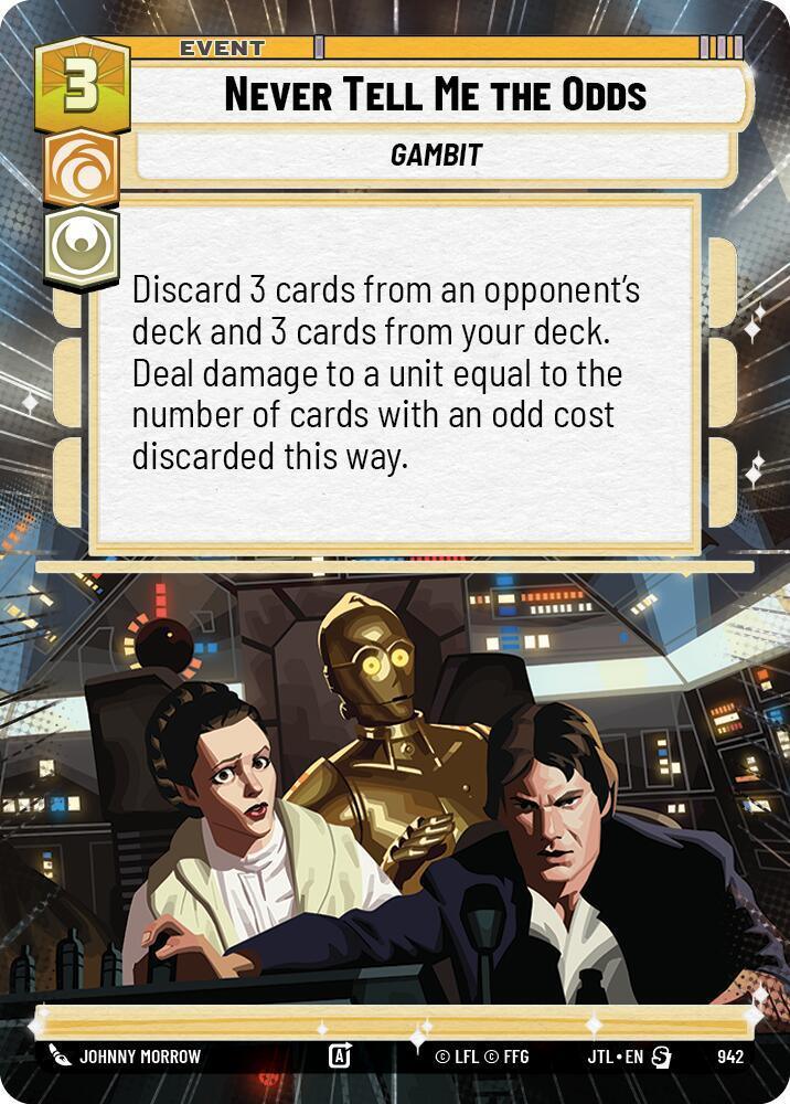  Never Tell Me the Odds (Hyperspace Foil) (942) [Jump to Lightspeed] - Trading Card World