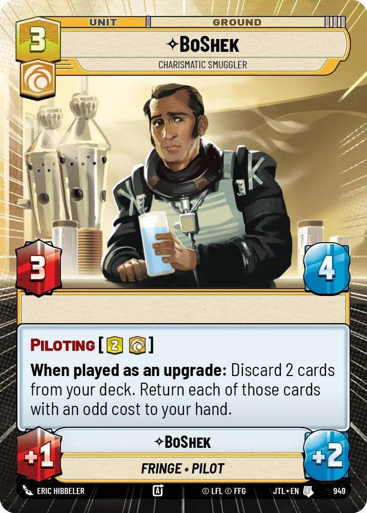  BoShek - Charismatic Smuggler (Hyperspace Foil) (949) [Jump to Lightspeed] - Trading Card World