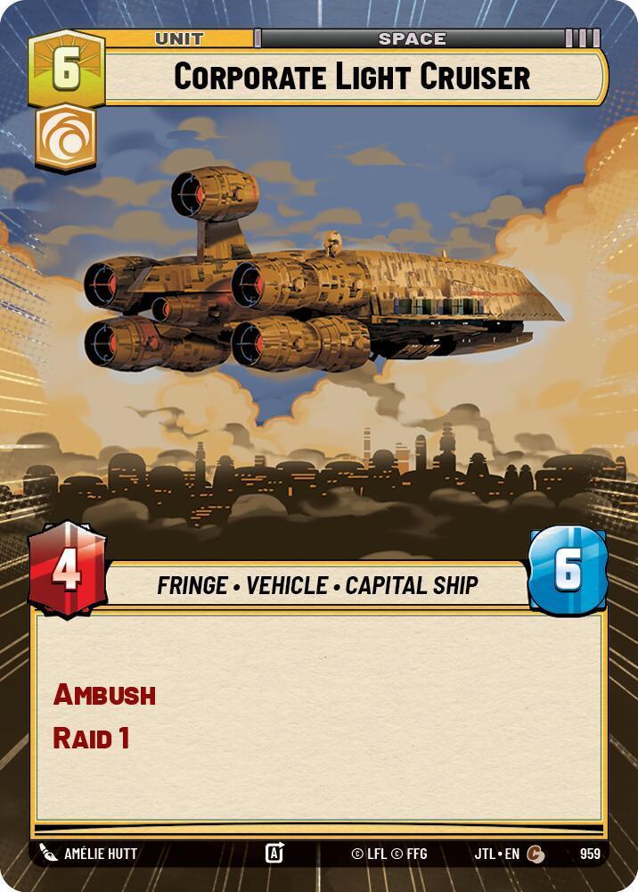  Corporate Light Cruiser (Hyperspace Foil) (959) [Jump to Lightspeed] - Trading Card World