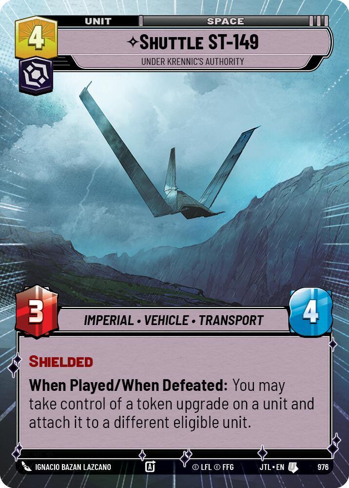  Shuttle ST-149 - Under Krennic's Authority (Hyperspace Foil) (976) [Jump to Lightspeed] - Trading Card World