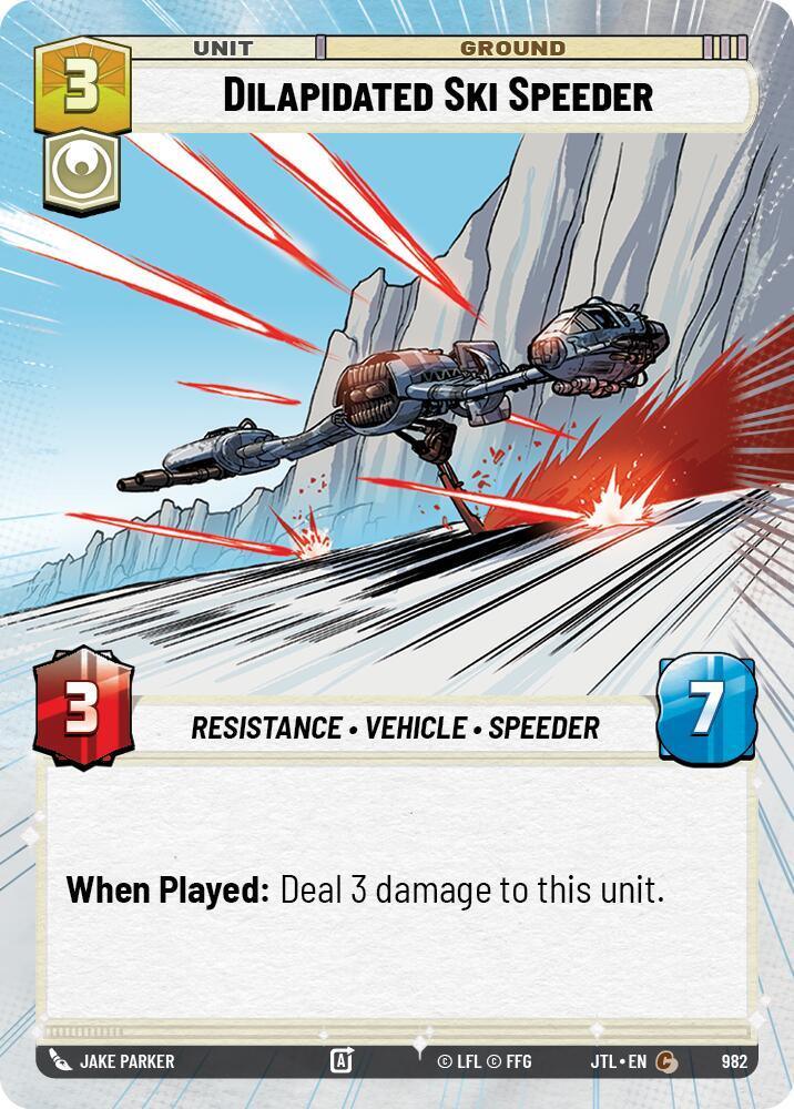  Dilapidated Ski Speeder (Hyperspace Foil) (982) [Jump to Lightspeed] - Trading Card World