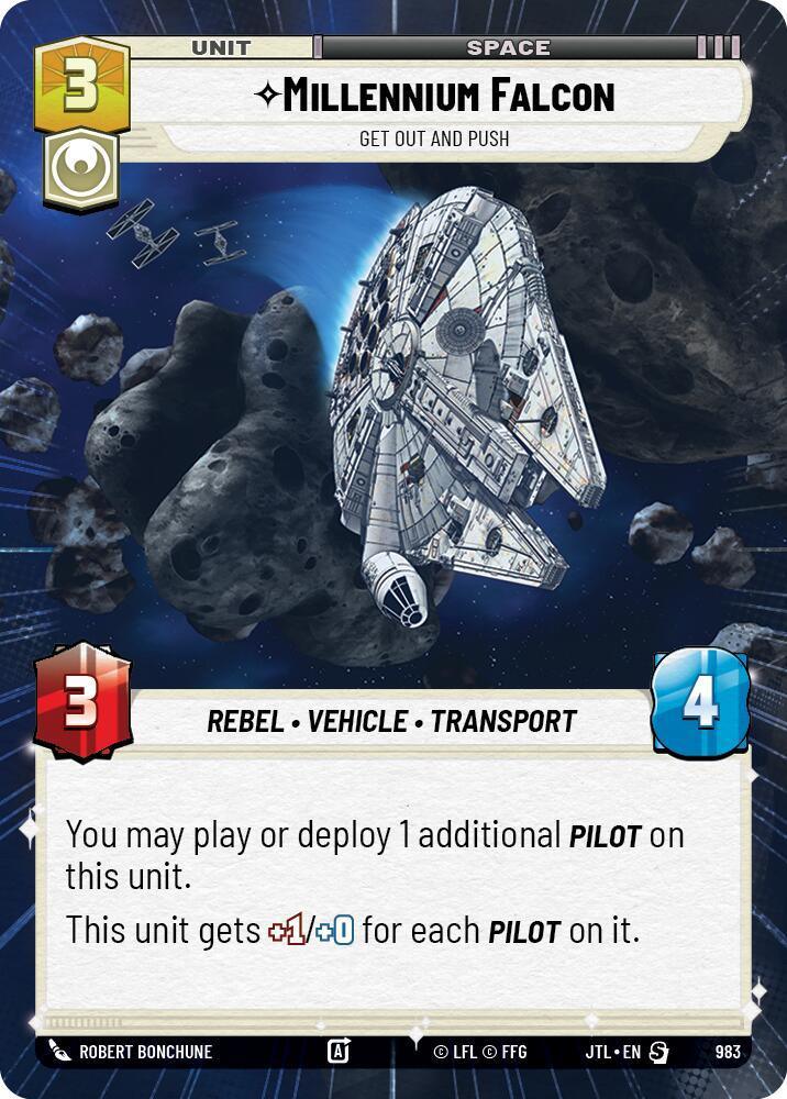  Millennium Falcon - Get Out And Push (Hyperspace Foil) (983) [Jump to Lightspeed] - Trading Card World
