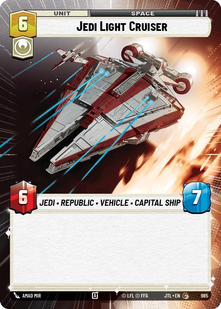  Jedi Light Cruiser (Hyperspace Foil) (985) [Jump to Lightspeed] - Trading Card World