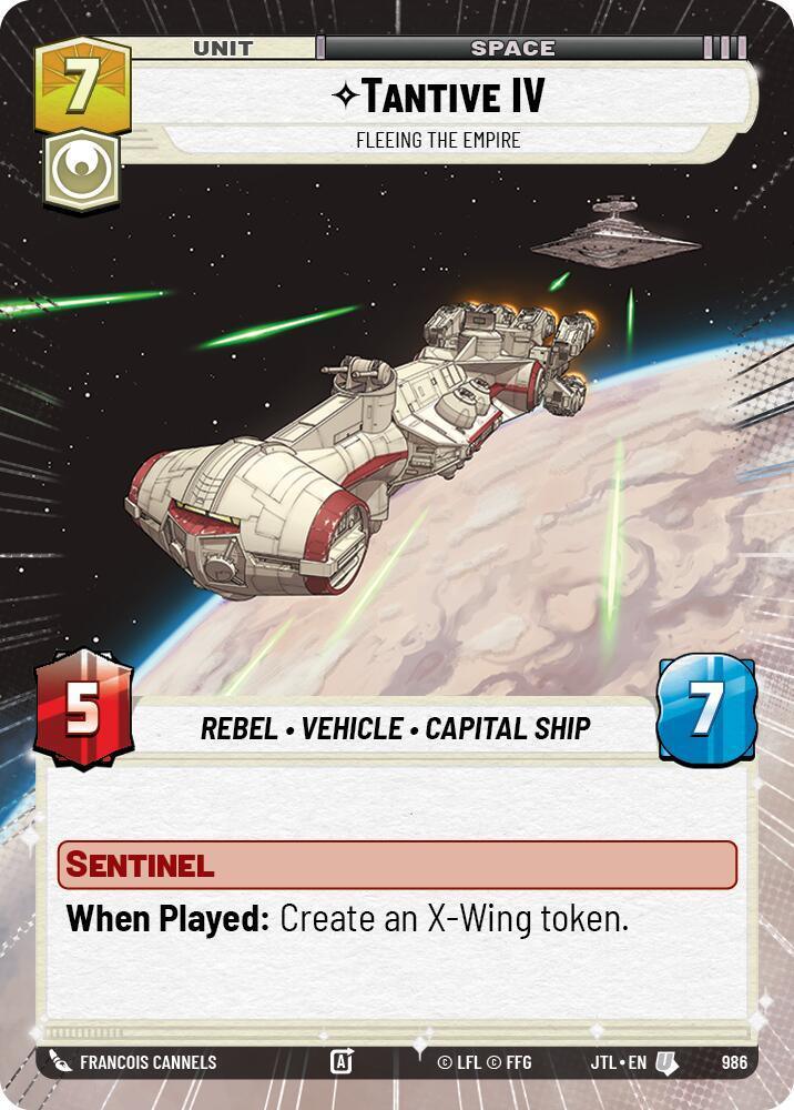  Tantive IV - Fleeing the Empire (Hyperspace Foil) (986) [Jump to Lightspeed] - Trading Card World