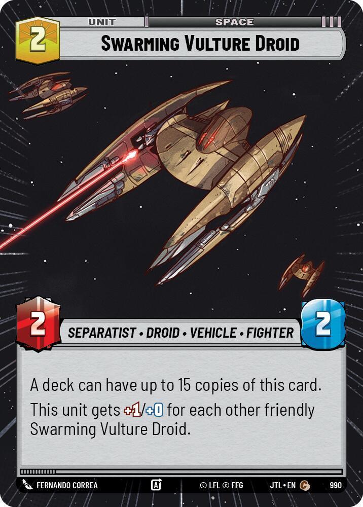  Swarming Vulture Droid (Hyperspace Foil) (990) [Jump to Lightspeed] - Trading Card World