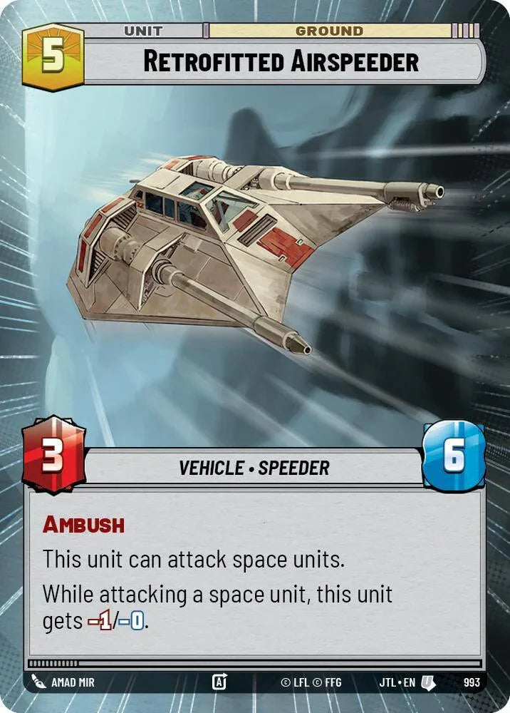  Retrofitted Airspeeder (Hyperspace Foil) (993) [Jump to Lightspeed] - Trading Card World