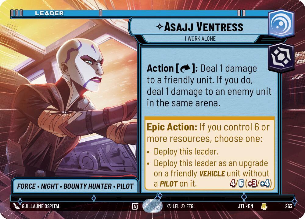  Asajj Ventress - I Work Alone (Hyperspace) (263) [Jump to Lightspeed] - Trading Card World