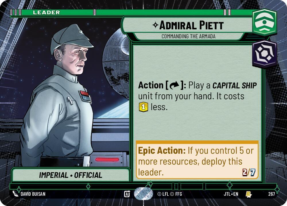  Admiral Piett - Commanding the Armada (Hyperspace) (267) [Jump to Lightspeed] - Trading Card World