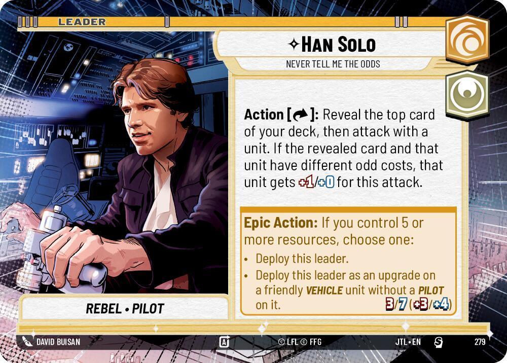  Han Solo - Never Tell Me the Odds (Hyperspace) (279) [Jump to Lightspeed] - Trading Card World