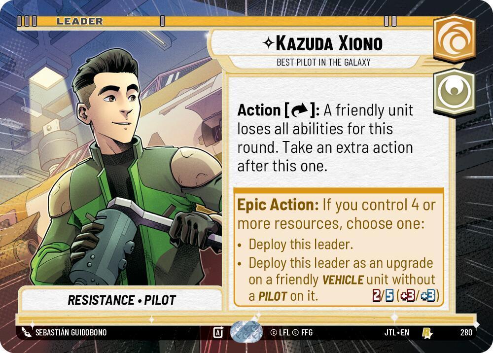  Kazuda Xiono - Best Pilot in the Galaxy (Hyperspace) (280) [Jump to Lightspeed] - Trading Card World