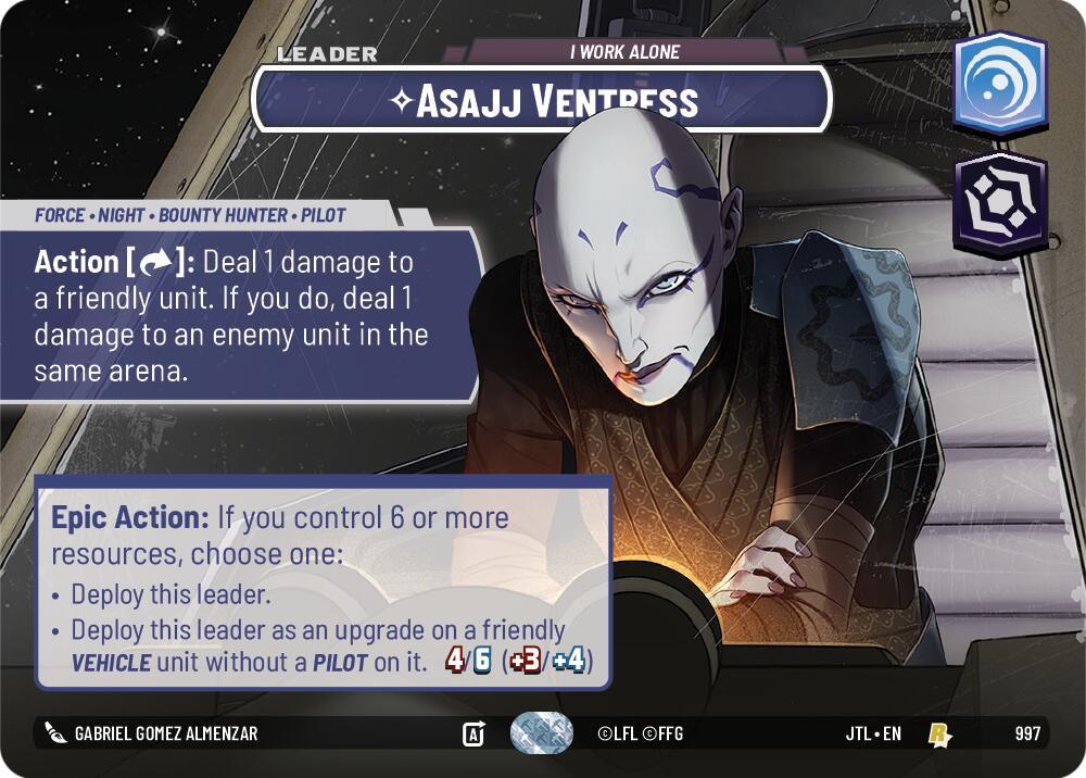  Asajj Ventress - I Work Alone (Showcase) (997) [Jump to Lightspeed] - Trading Card World