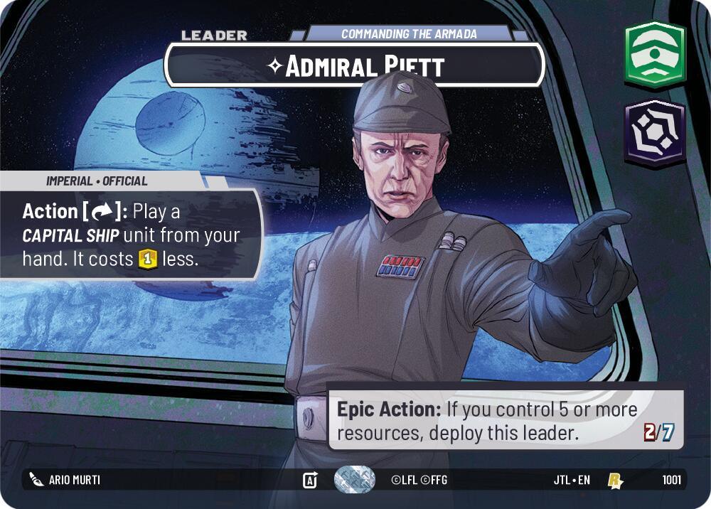  Admiral Piett - Commanding the Armada (Showcase) (1001) [Jump to Lightspeed] - Trading Card World