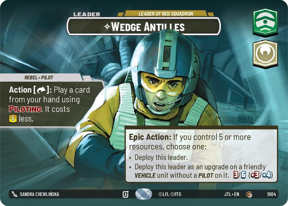  Wedge Antilles - Leader of Red Squadron (Showcase) (1004) [Jump to Lightspeed] - Trading Card World