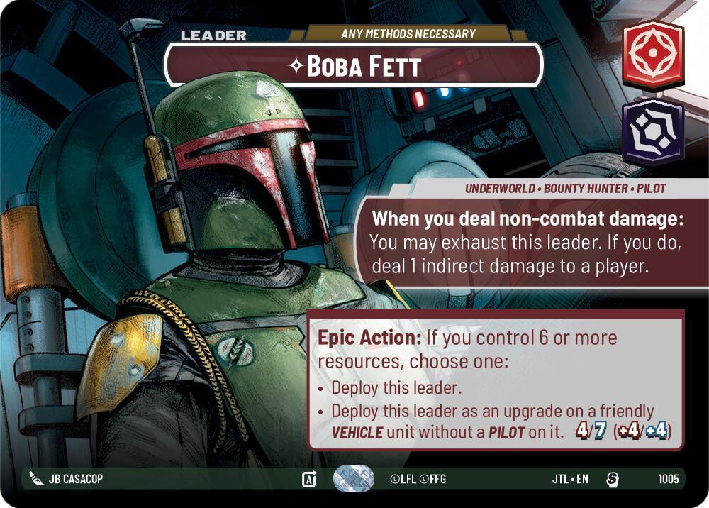  Boba Fett - Any Methods Necessary (Showcase) (1005) [Jump to Lightspeed] - Trading Card World