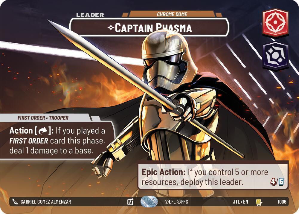  Captain Phasma - Chrome Dome (Showcase) (1006) [Jump to Lightspeed] - Trading Card World